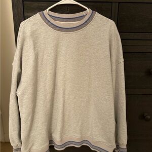Gray and Blue lululemon oversized crewneck